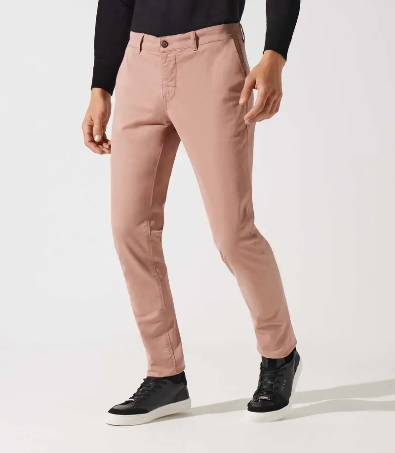 Pantalon chino rose VALOR