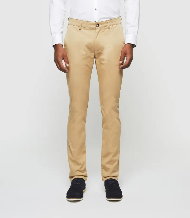 Pantalon chino satin beige PANAMAOUT