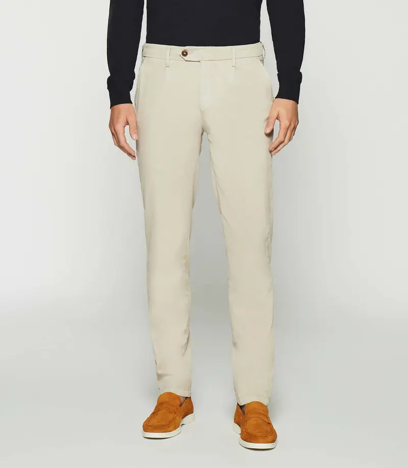 Pantalon chino slim beige mastic PABLO