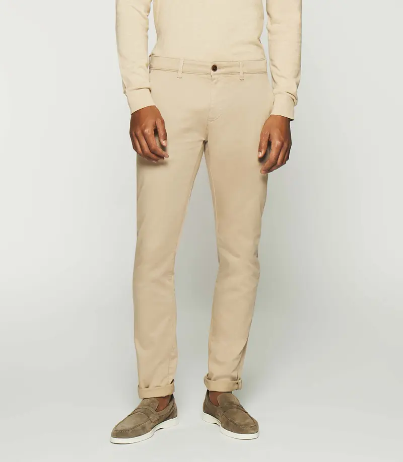 Pantalon chino slim beige mastic PANAMA