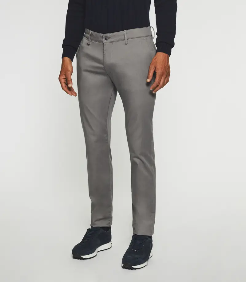 Pantalon chino slim gris moyen VANAMA