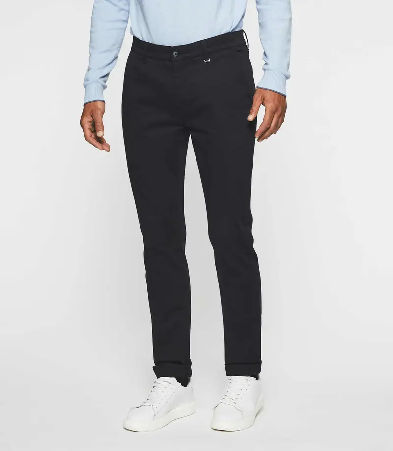 Pantalon chino slim marine VANAMA
