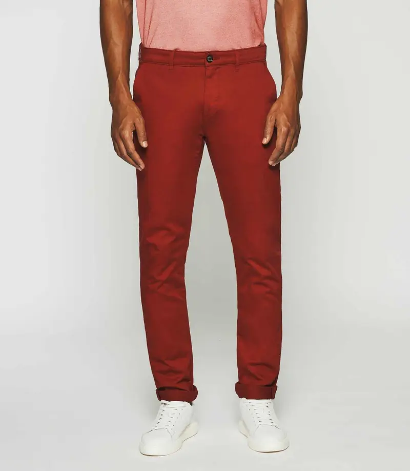Pantalon chino slim rouge PANAMA