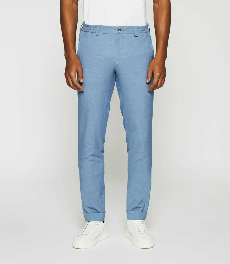 Pantalon chino stretch bleu POUVOIR