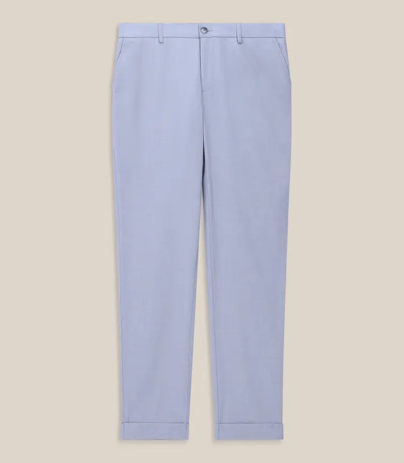 Pantalon chino taille elastique gris