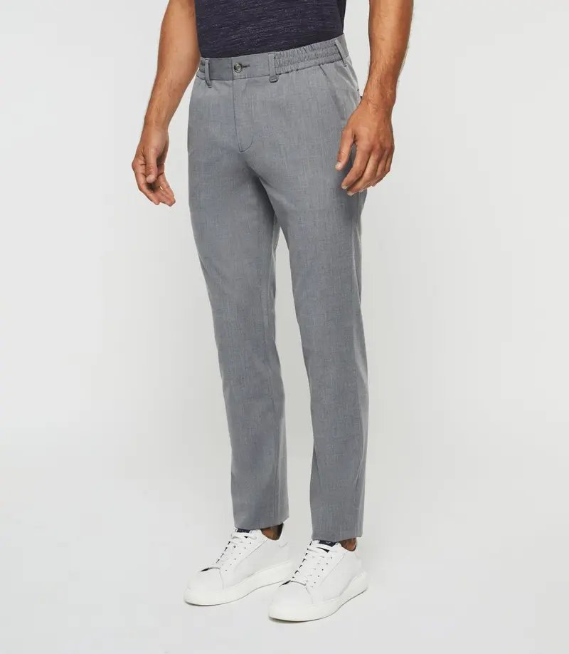 Pantalon chino taille élastique gris "Pambo"