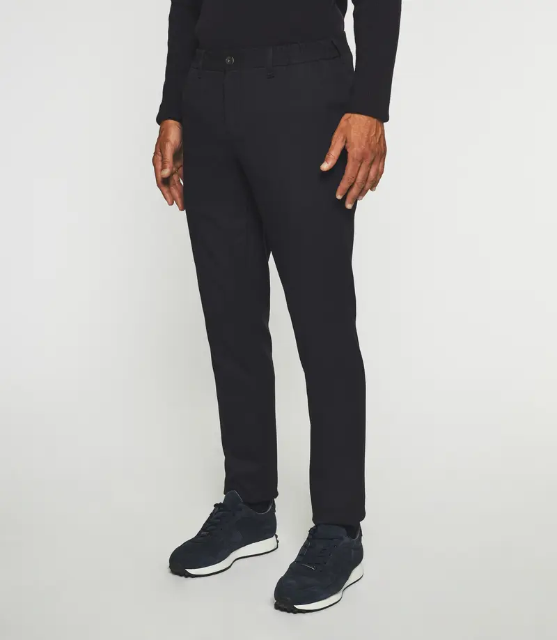 Pantalon chino taille élastique marine VAMBO