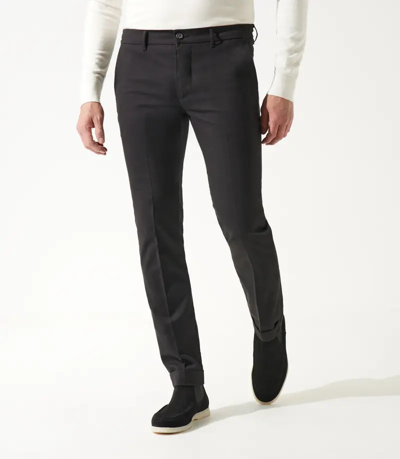 Pantalon chino taille élastique noir VTWILL