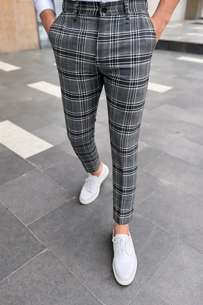 Pantalon confortable gris
