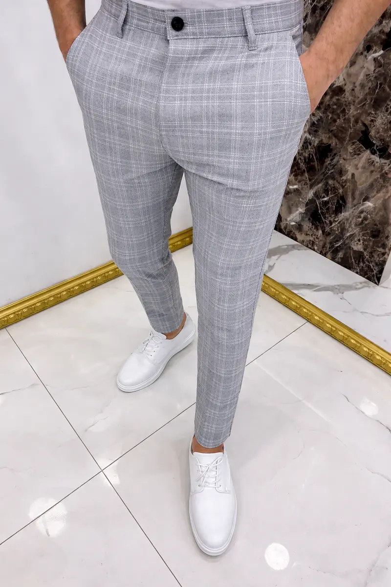 Pantalon confortable gris