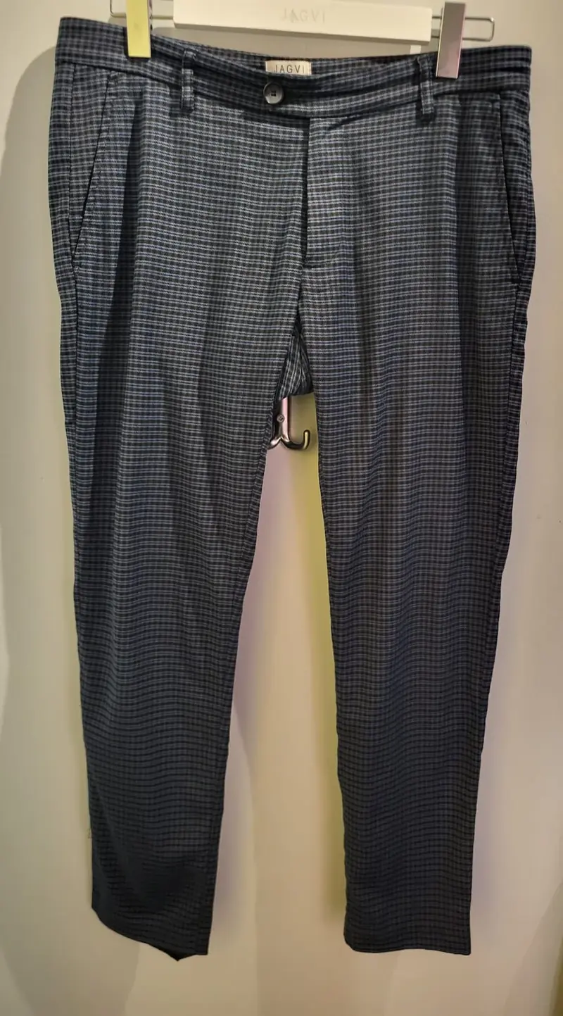Pantalon coton laine stretch carreaux