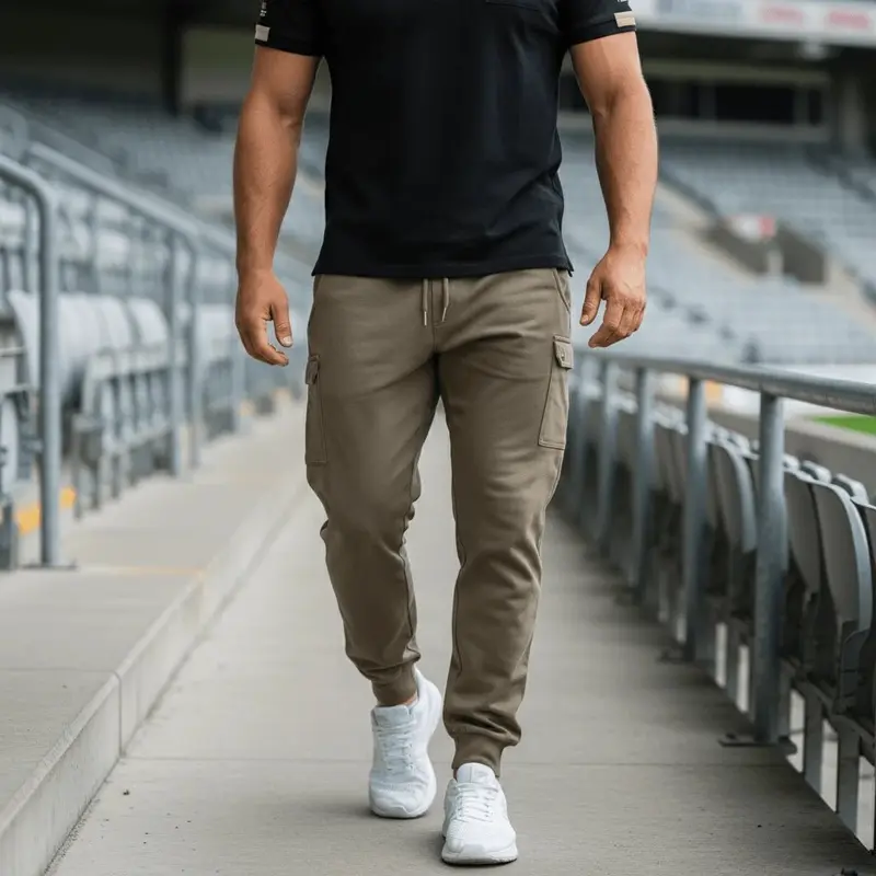 Pantalon de jogging cargo kaki