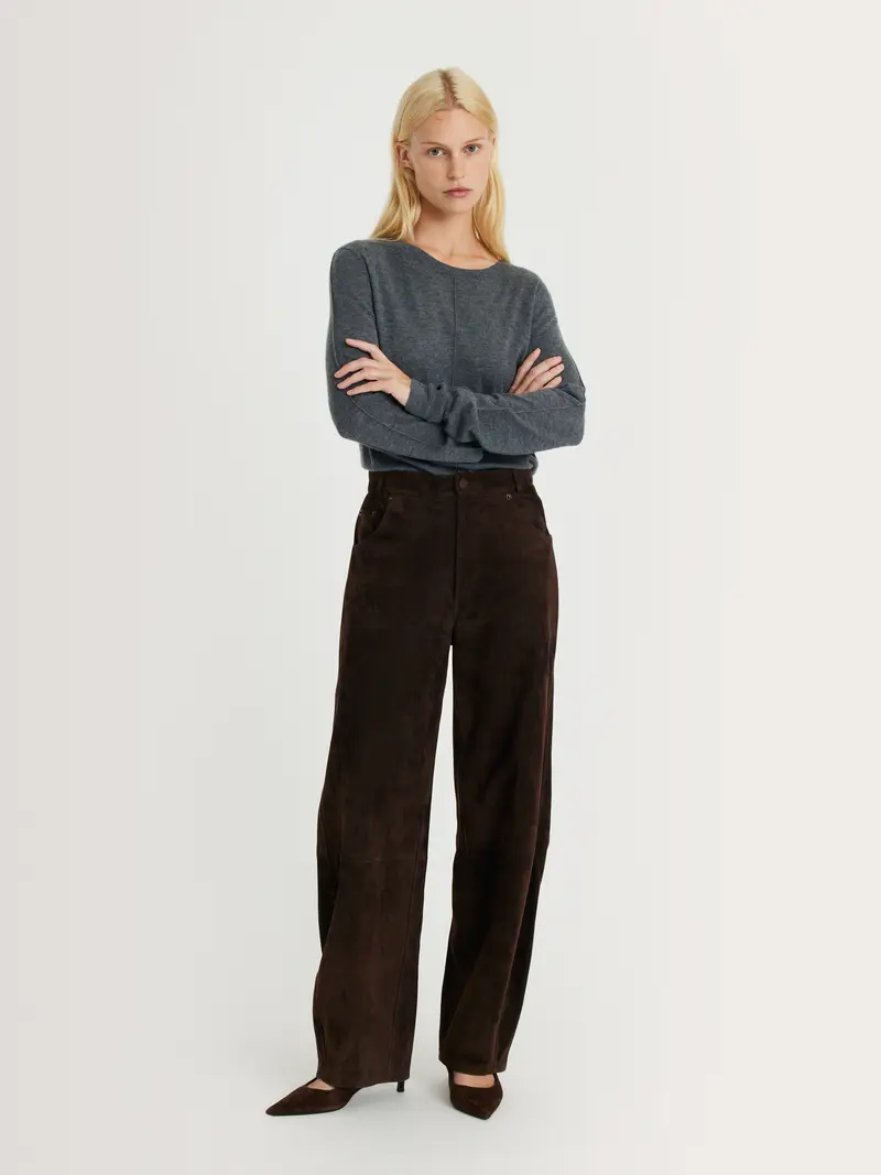 Pantalon EDGY Brown Suede