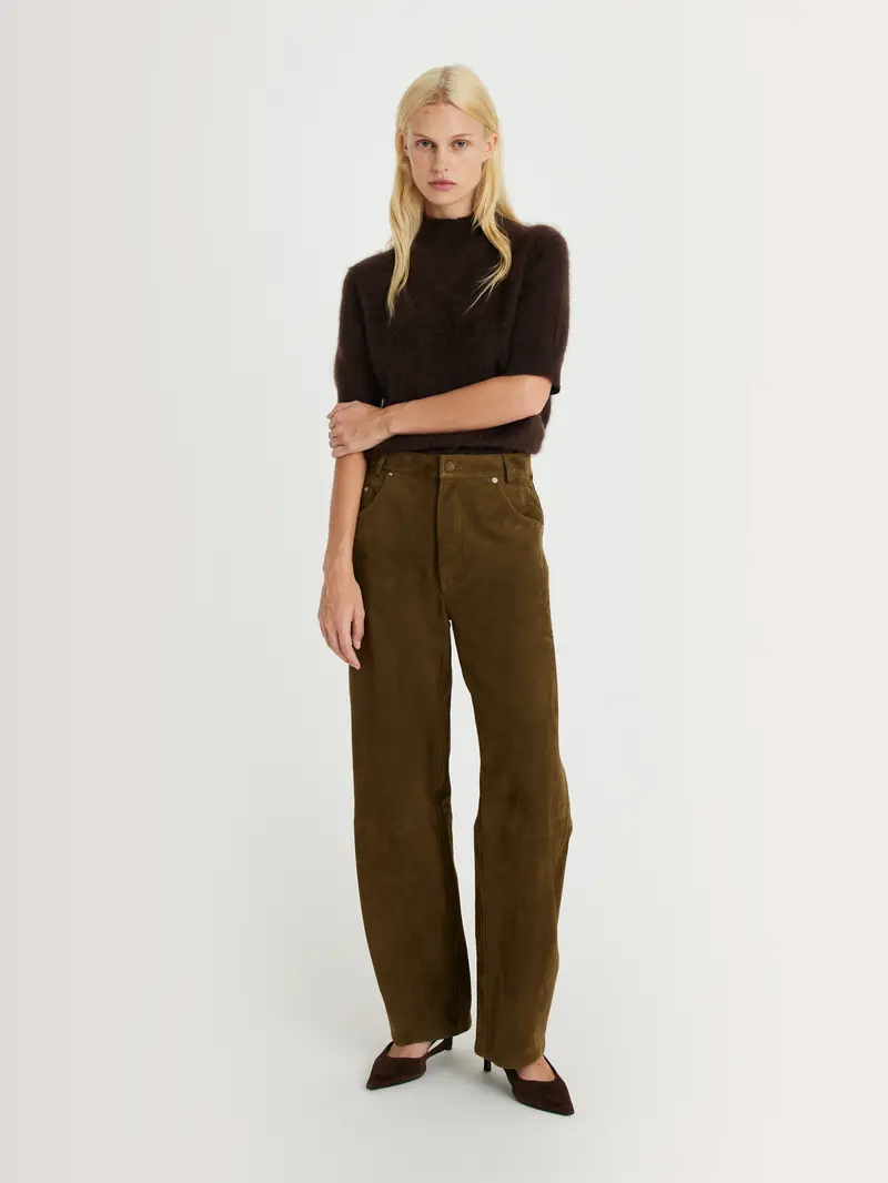 Pantalon EDGY Kaki Suede