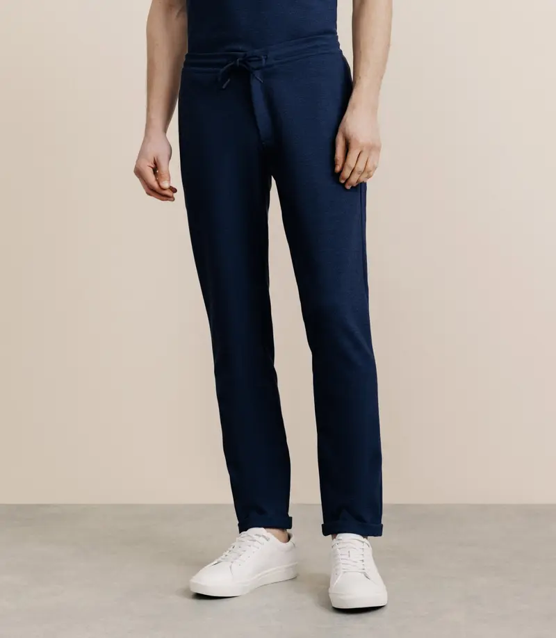 Pantalon élastiqué marine