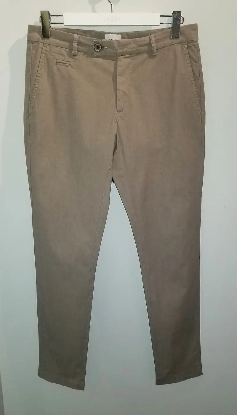 Pantalon en coton bio beige