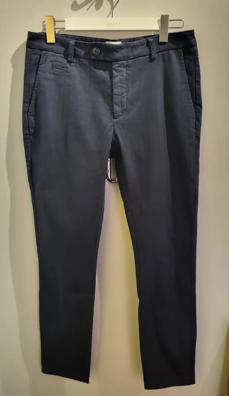 Pantalon en coton bio bleu