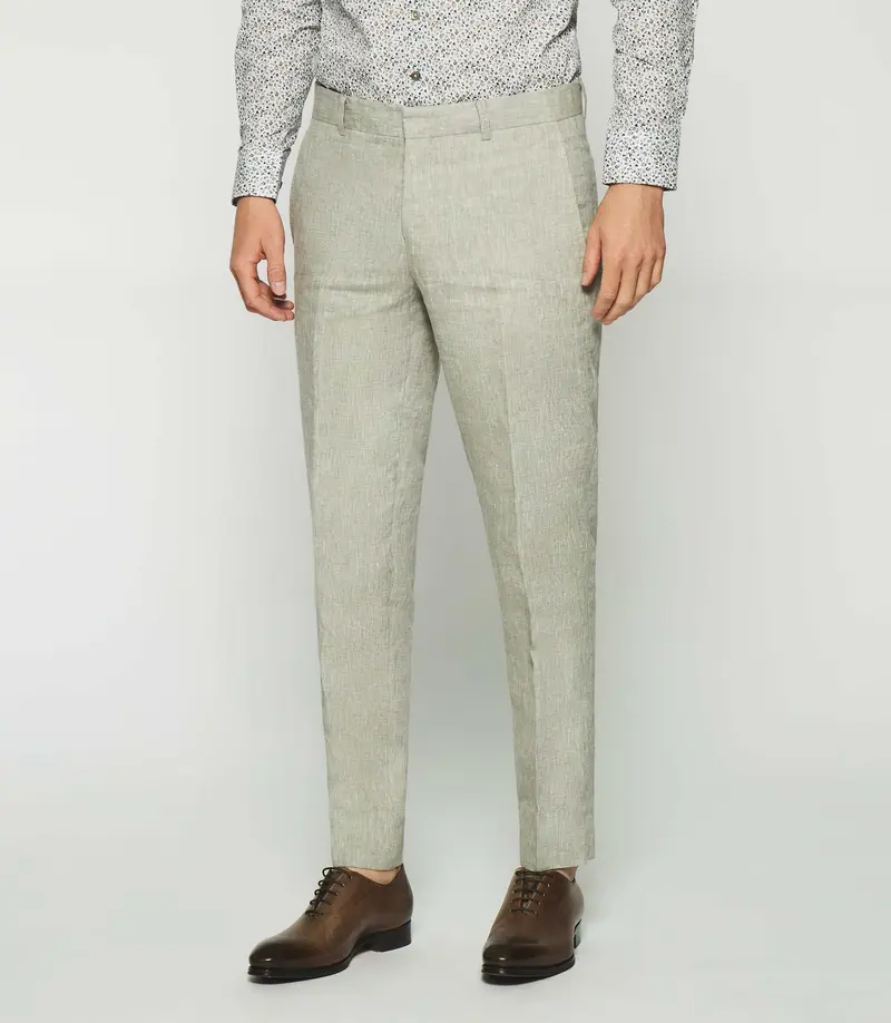 Pantalon en lin kaki BCELESTE