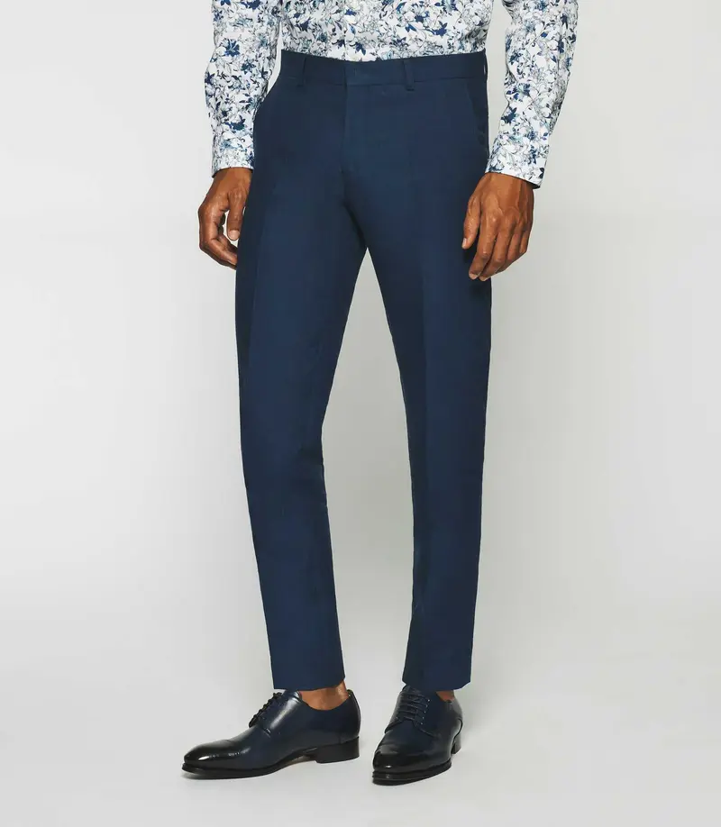 Pantalon en lin marine