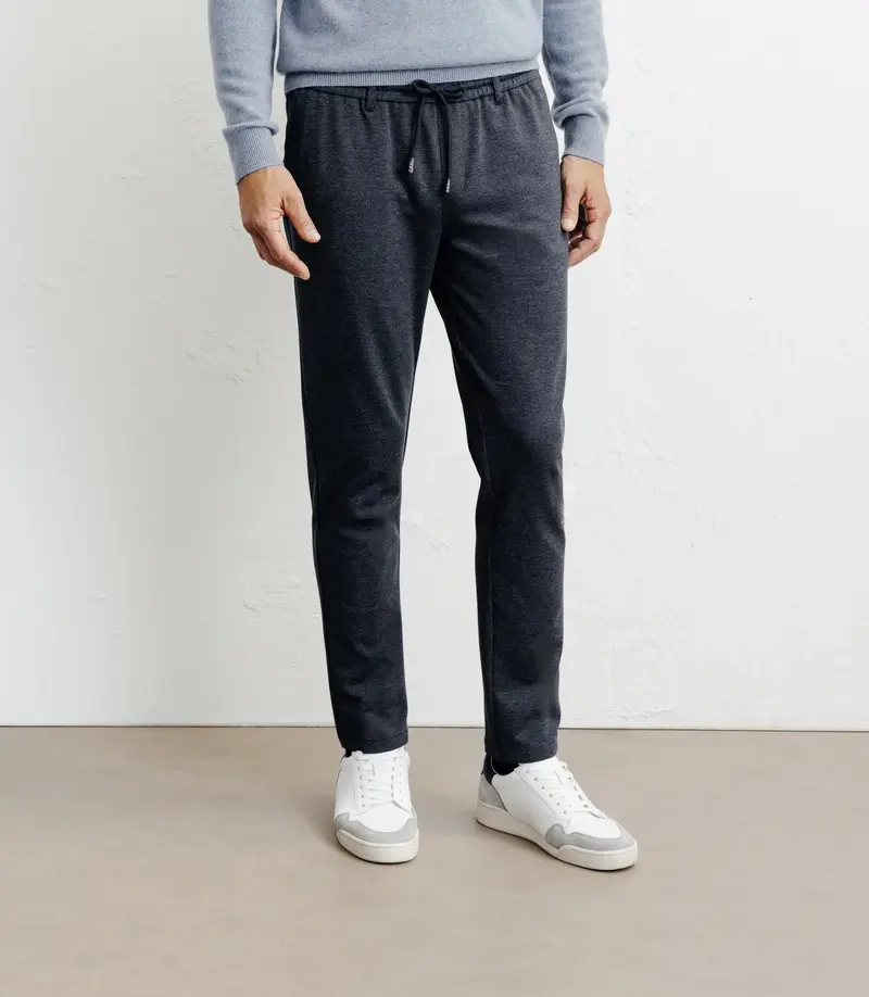 Pantalon en maille marine