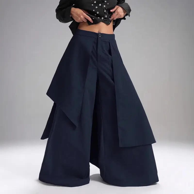Pantalon Femme Ample à Taille Haute et Jambes Larges – Style Casual Chic