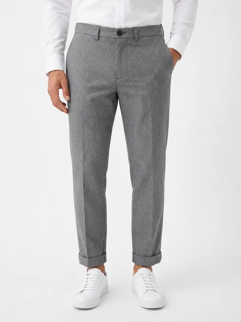 Pantalon homme gris chiné