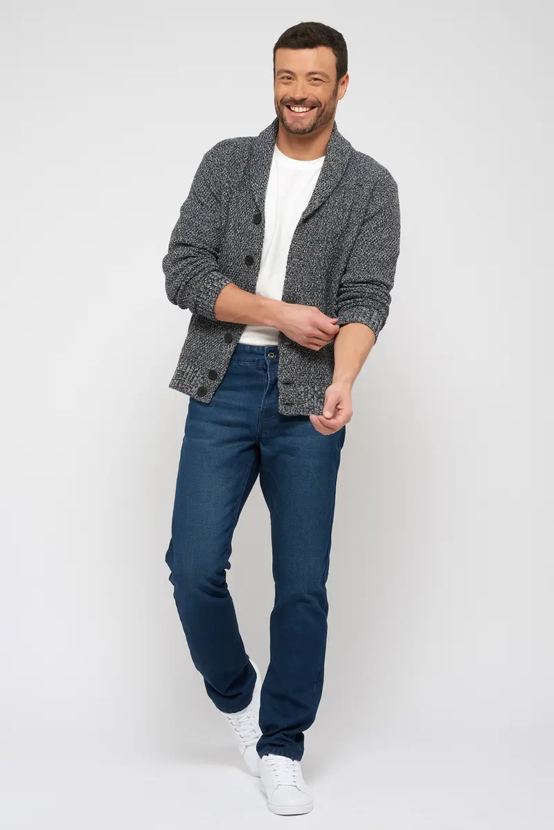 Pantalon jean recyclé - Coupe droite - Ton foncé