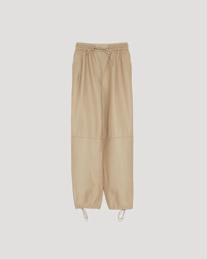Pantalon jogging en cuir d'agneau