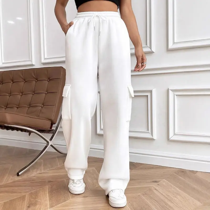 Pantalon jogging femme large à taille coulissante