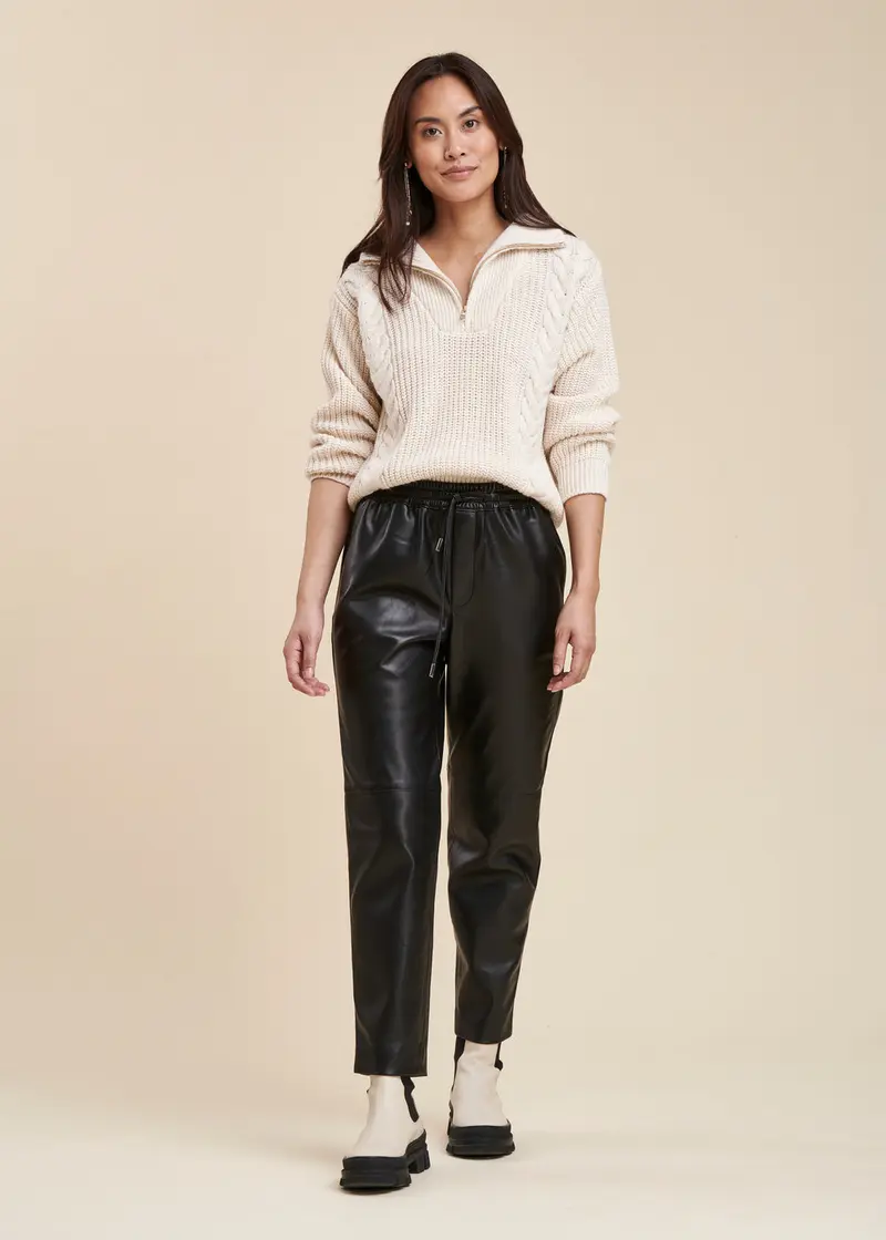 Pantalon jogpant effet cuir
