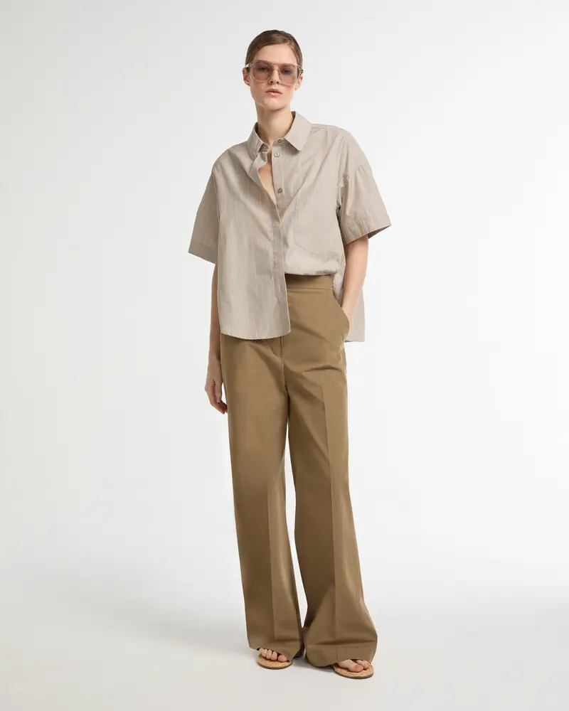 Pantalon large en coton