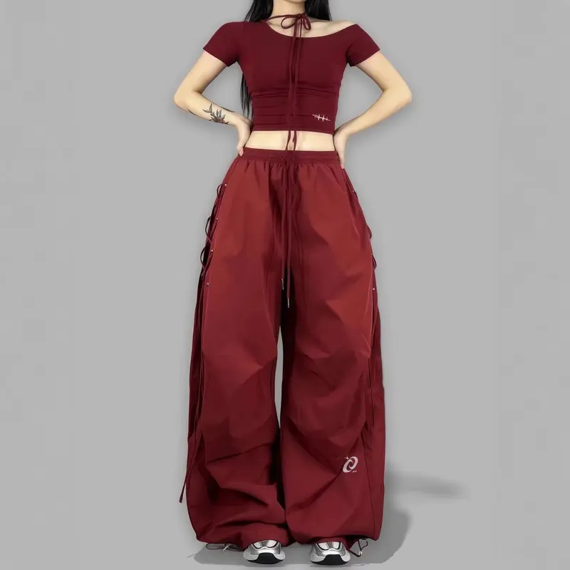 Pantalon Large Femme Été Léger – Taille Élastique Style Street Fashion Anti-Froissage