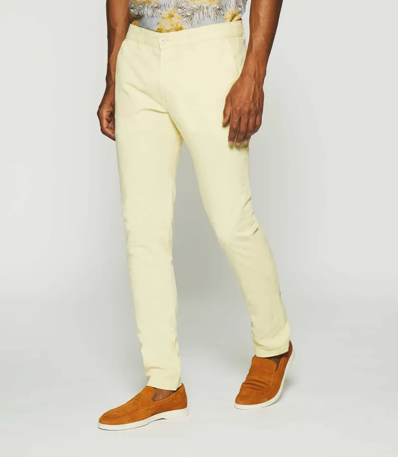 Pantalon slack slim jaune PACHELOR