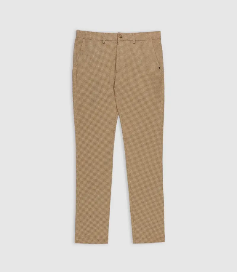 Pantalon slim imprimé beige PERLINEOUT