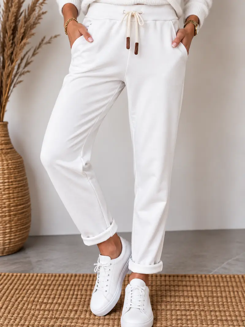 Pantalon souple et soyeux blanc