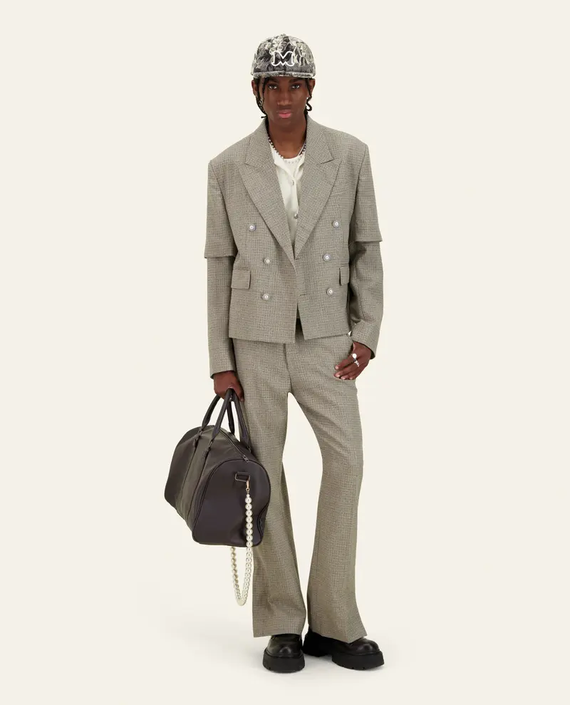 PANTALON TUX PIED-DE-POULE