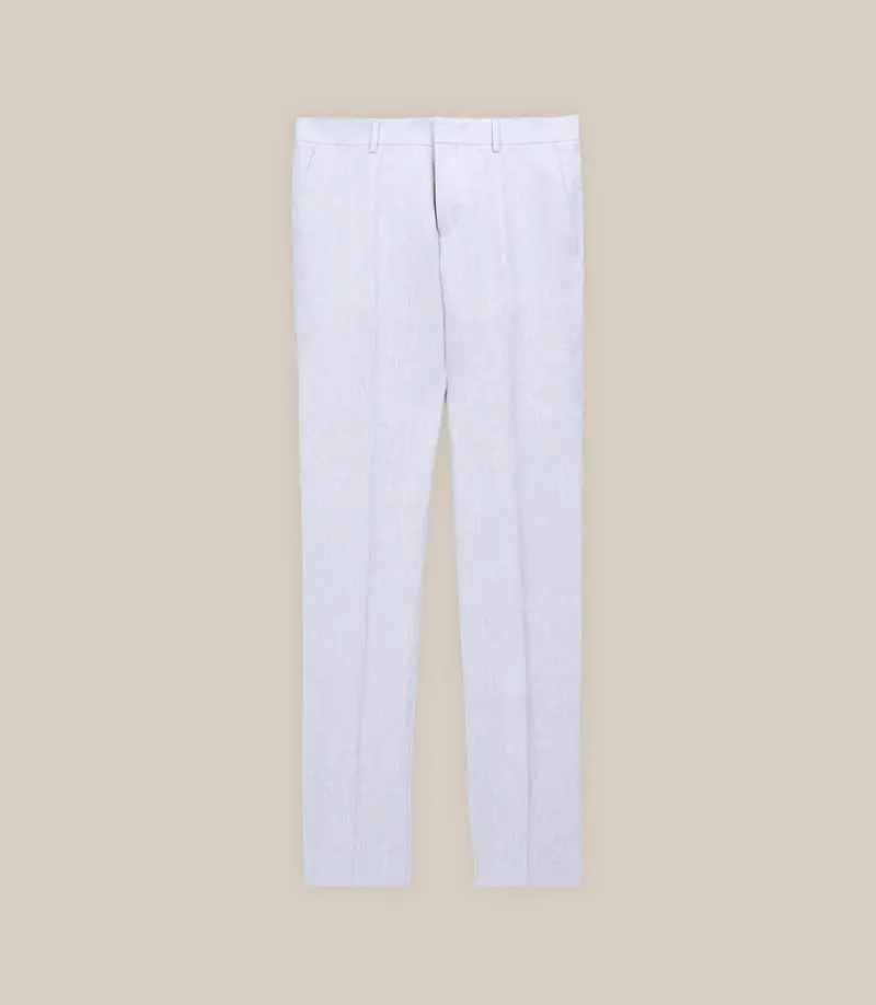 Pantalon ville 100% lin gris