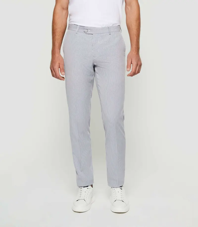 Pantalon ville à rayures blanc "Balao"