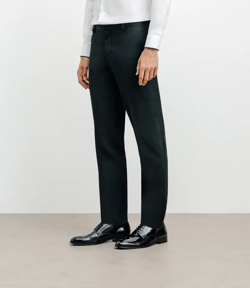 Pantalon ville ajusté noir