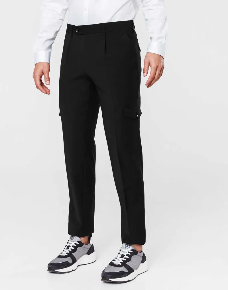 Pantalon ville cargo noir "Timo"