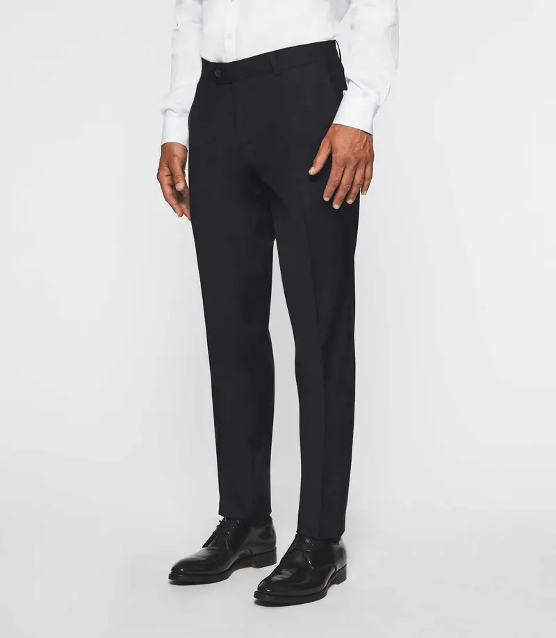 Pantalon ville en laine marine FLIBRE