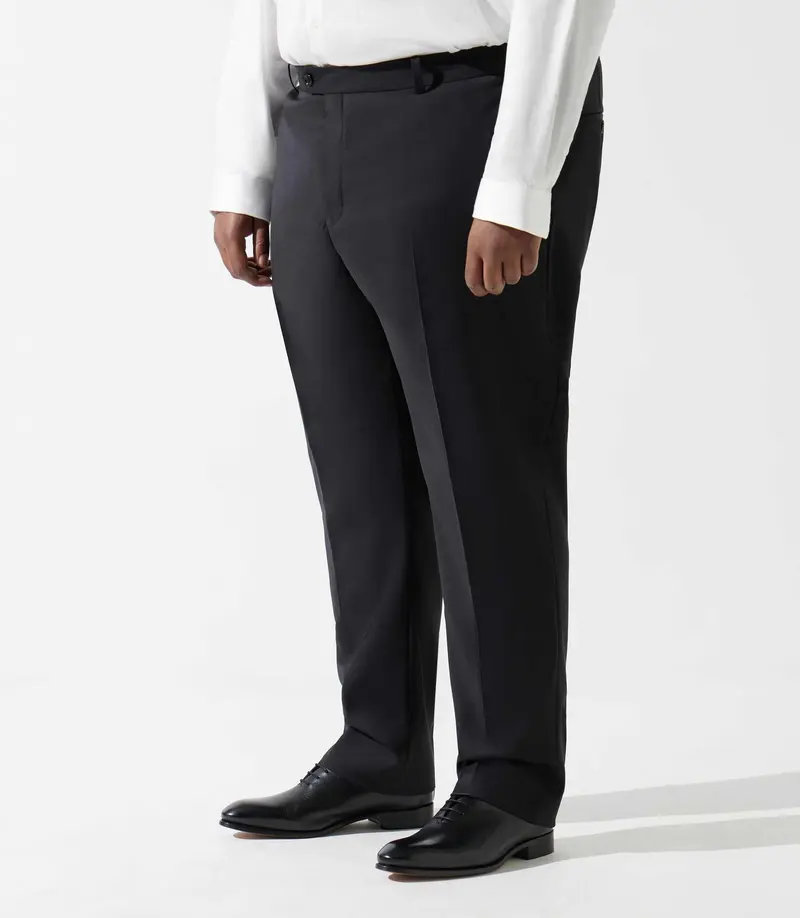 Pantalon ville en laine noir FLATTEURBT