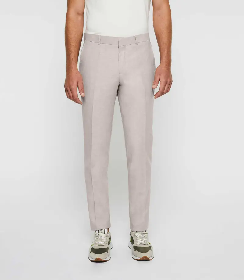 Pantalon ville en lin rose "Bcalice"
