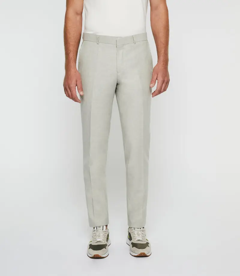 Pantalon ville en lin vert "Bcalice"