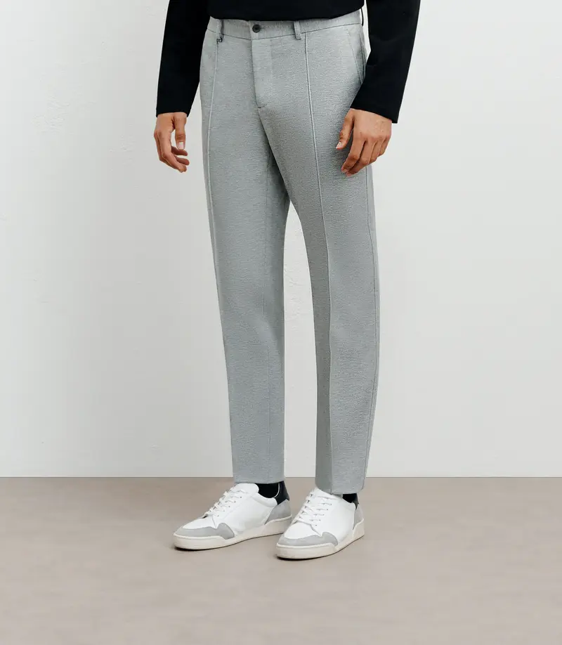 Pantalon ville en maille gris