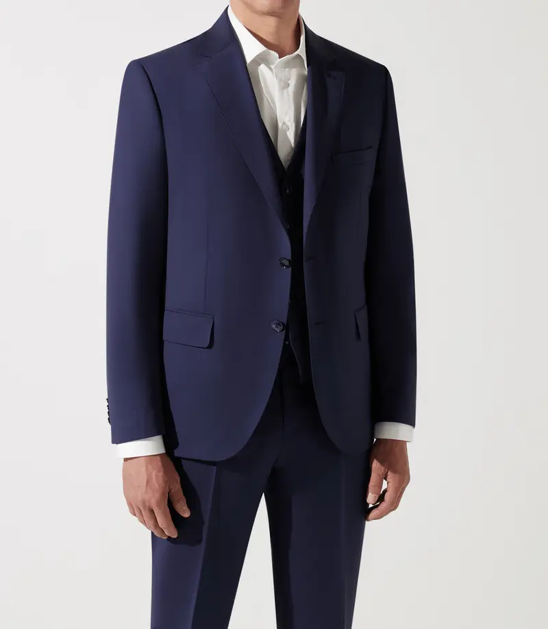 Pantalon ville laine bleu marine LIBRE