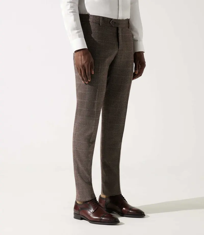 Pantalon ville séparable esprit prince de galles bordeaux FSIENNE