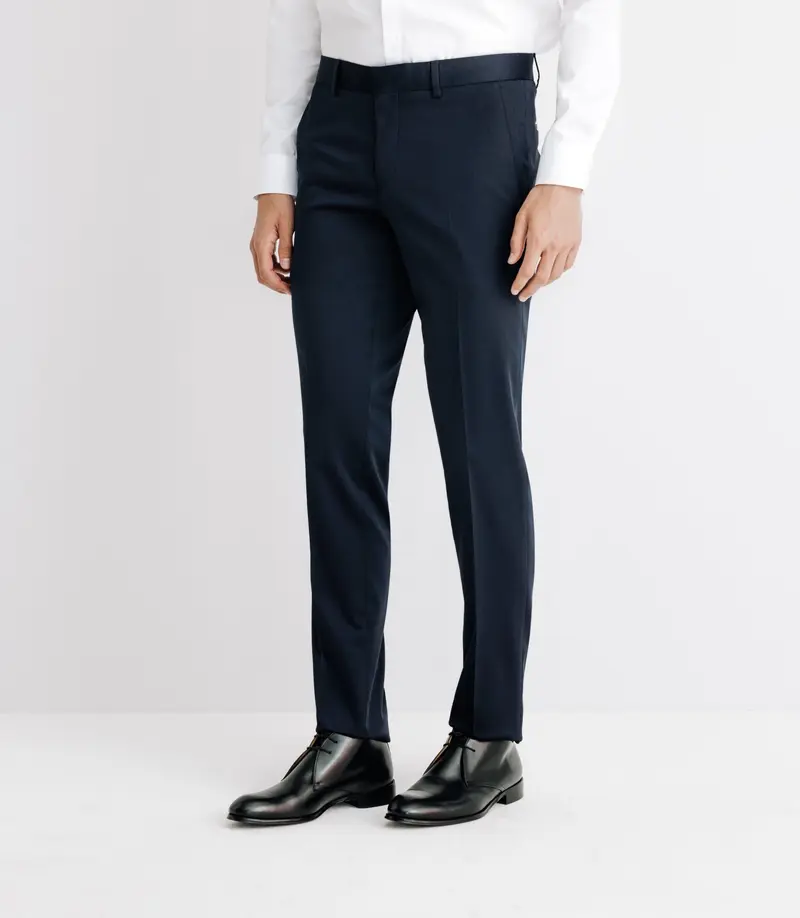 Pantalon ville tissu technique marine