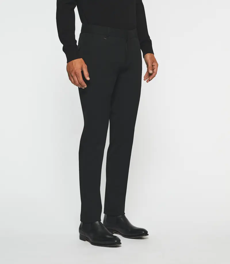 Pantalon ville uni bi-stretch noir FAOR