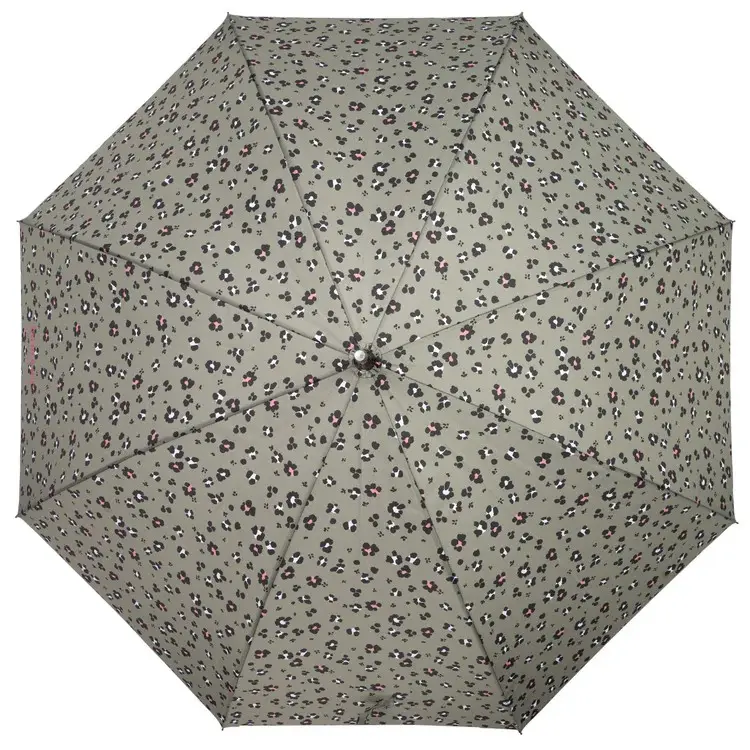 Parapluie canne X-TRA solide Isotoner Léopard kaki